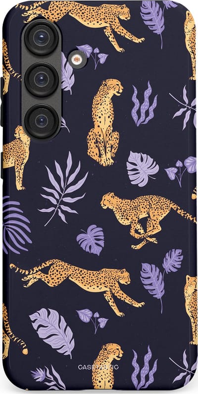 Casetastic Hoesje Geschikt voor Samsung S25 - Stijlvolle Beschermende Duo-layer Case - Cheetah charisma