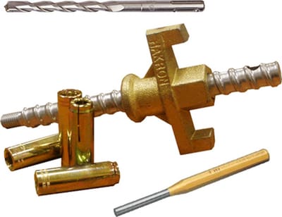 Snelspannerset - M12 large vleugelmoer Incl. 5 ankers, doorslagpen, 16x210mm SDS-plus boor - Snelspanner