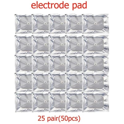 Machine de physiothérapie à impulsions TENS 25 modes Massageur corporel EMS Électrostimulateur musculaire 40 niveaux pour le soulagement de la douleur white