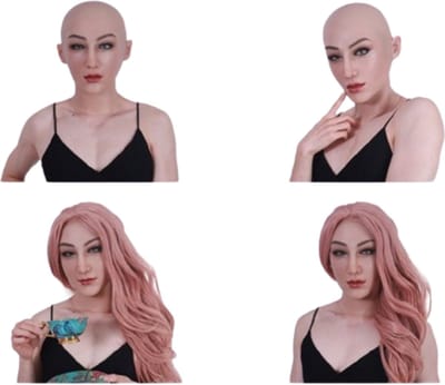 Siliconen Masker-Vrouwenmasker- Masker- Gezichtsmasker-Cosplay-Transgender-Travestie- Gezicht-Crossdresser