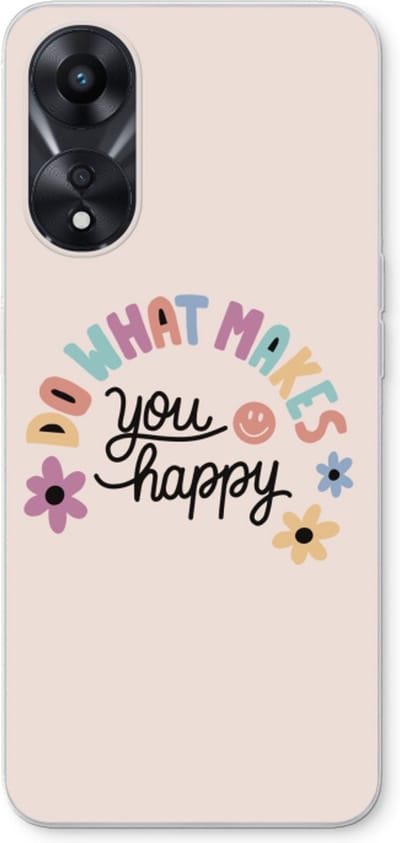 Case Company® - Hoesje geschikt voor Oppo A78 5G hoesje - Happy days - Soft Cover Telefoonhoesje - Bescherming aan alle Kanten en Schermrand