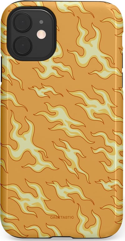 Casetastic Hoesje Geschikt voor Apple iPhone 11 - Stijlvolle Beschermende Duo-layer Case - Vlammen van passie