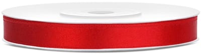 PartyDeco - Satijn Lint Rood 6 mm/rol 25 m