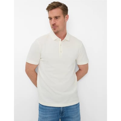Brax Heren Poloshirt  Style PAN offwhite, crèmewit, maat M