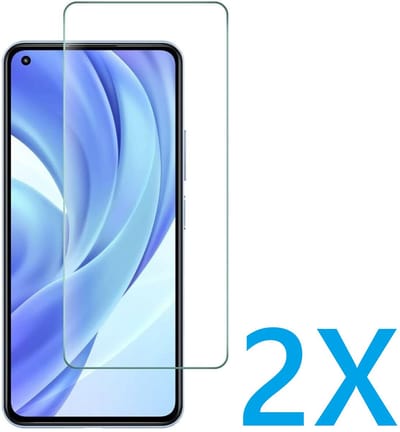 Glasplaatje Geschikt voor: Xiaomi Mi 10T Pro - 2x Screenprotector - screen protector - glas - bescherm - beschermglas