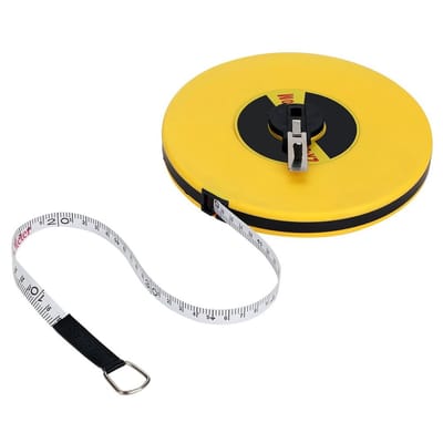 Dailygoods- Meetlint 50 Meter - Flexibel Glasvezel - Dubbelzijdig Inch/Metrisch - Waterdicht - Slijtvast - Opvouwbaar Handvat - Meetlat
