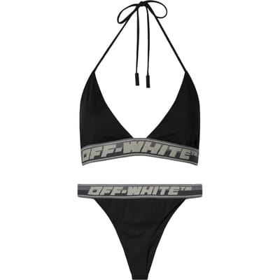 Off White Dames/Dames Logo Bikini (Zwart)