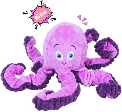 EGoods - Schattig octopus pluche knuffeldier voor kleine hond, interactief