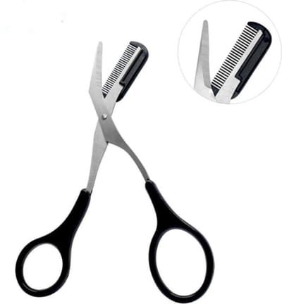 DW4Trading Wenkbrauwschaar - Trimmer - Incl. kammetje - Zwart