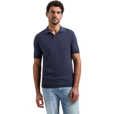 No Excess Pullover Short Sleeve Polo Navy  XL