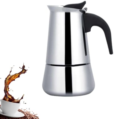 Dailygoods- Koffiepot RVS - Moka Pot - Koffiezetapparaat - Italiaans - 200ml - Kruik