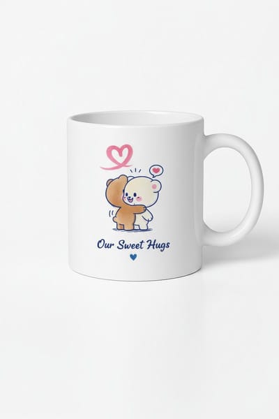 Schattige Knuffel Beren Mok - 'Our Sweet Hugs' Liefde Cadeau | Valentijn & Jubileum Beker