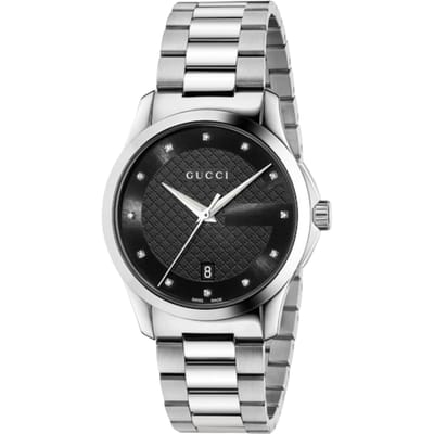 Gucci G-Timeless YA126456 Unisex horloge met diamant markeringen