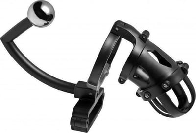 Master Series Kuisheidskooi met Ballenklem en Anaal Bal