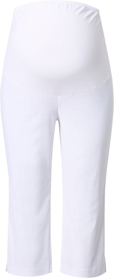 Ulla Popken - Dames - Bengaline broek zwangerschapsbroek kuitlang - Sneeuwwit - Maat 42+