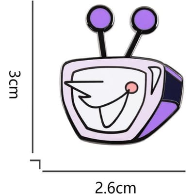 Schattige Pixel Game Deltarune Serie Broche Creativiteit Cartoonfiguur Tenna Prachtige Kleding Rugzak Broche Merchandise 2.6x3cm white