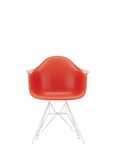 Vitra DAR Eames Plastic Armchair - poppy red RE - wit