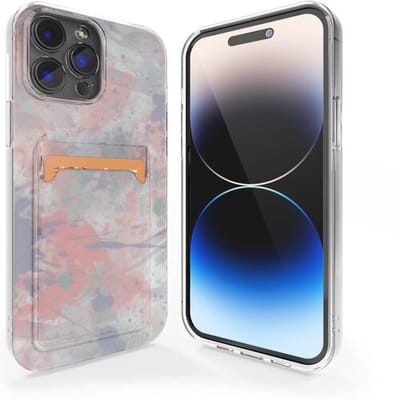 ShieldCase Hoesje geschikt voor Apple iPhone 11 Pro hoesje pasjes - Pink Brush - ruimte voor pasjes - pashouder - Meerkleurig / Roze