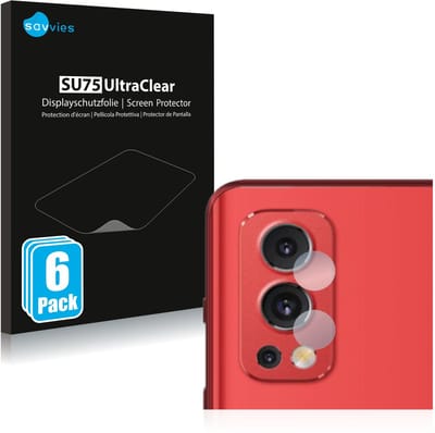 Savvies - Screenprotector voor OnePlus Nord 2 5G (ALLEEN Camera Lens) - Folie Beschermfolie transparant 6 Stuks