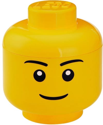 Opbergbox Iconic Hoofd Boy 16 cm, Geel - LEGO