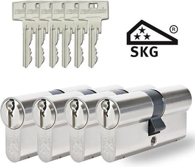 Pfaffenhain SKG3 - cilindersloten - 4 stuks gelijksluitend - 30/30 - ZS31E