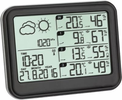 Draadloos Weerstation met Binnen- en Buitenmeters voor Temperatuur en Vochtigheid