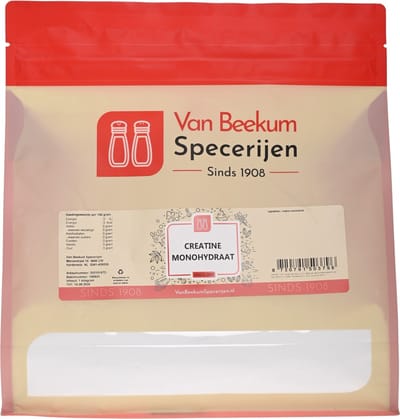 Van Beekum Specerijen - Creatine Monohydraat - 1 KG (hersluitbare stazak)