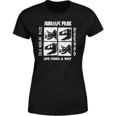 Jurassic Park The Faces Women's T-Shirt - Zwart - 3XL