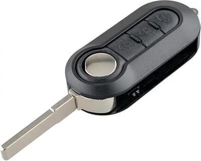 Knaak 3-Knops Klapsleutel Behuizing - Geschikt voor Fiat - Sleutelbehuizing - Autosleutel - Zwart