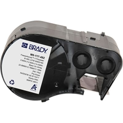 Brady M5-117-492 FreezerBondz polyester labels zwart op wit | 12,7 mm x 25,4 mm (origineel)