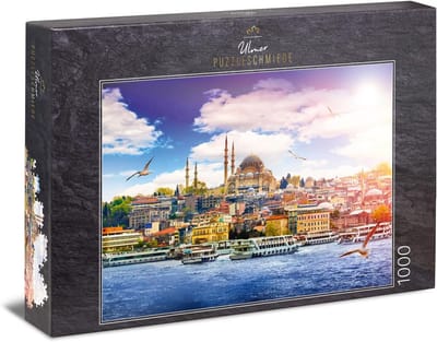 Stedenpuzzel Istanbul - Panorama Puzzel - Ontspannend Vrije Tijd - 1000 Stukjes Kwaliteit - 68 x 48 cm