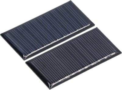 Mini Zonnepanelen - Kleine Zonnecellen - Wetenschappelijke Projecten - Weerbestendig Ontwerp - 2 Stuks 5V - Zwart