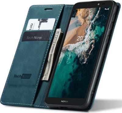 Hoesje geschikt voor Nokia C2 2nd Edition - Book Case Leer Slimline Blauw