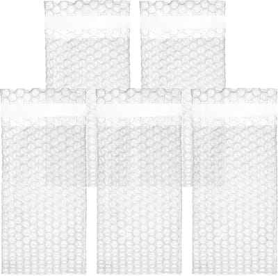 50x Zelfklevende Bubbelfolie Enveloppen 10x19cm - Doorzichtige Beschermende Verzendzakjes