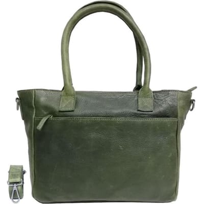 DSTRCT Raider Road Leren Schoudertas Shopper- Groen
