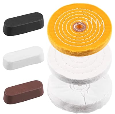 Polijstwielen en Polijstverbindingen Set - 6 Stuks (6 Inch) voor Bankslijpmachines