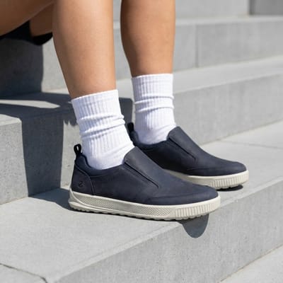 Ecco Ecco Byway Sneakers blauw Leer