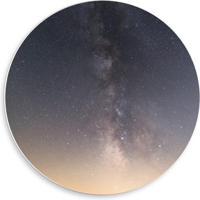 Forex Wandcirkel - Mooie Sterrenhemel - 50x50cm Foto op Wandcirkel (met ophangsysteem)
