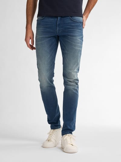 Petrol Industries - Heren Slim Fit Jeans Seaham Everglades - 30% organic cotton Mix - 6-pocket - Narrow waist - Vintage wash - Blauw - Maat W36L36