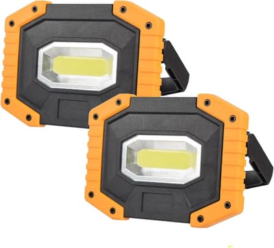 Oplaadbare LED-werklamp - 30W draagbare waterdichte bouwlamp - USB-schijnwerper op batterijen - COB-kampeerlamp - Geschikt voor garages en vissen