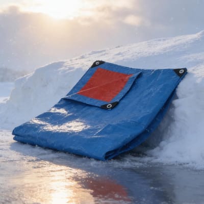 Waterdicht Zeildoek - Tarp Dekzeil - Bescherming Buiten - Zwaar Uitgevoerd 120 g/m² - 160 x 280 cm - Blauw