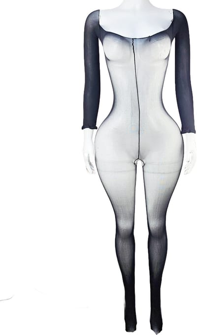 BamBella ® - Panty pak -Onesize - body suit - Dames - Onesize - Erotische jumpsuit van kant lingerie zwart
