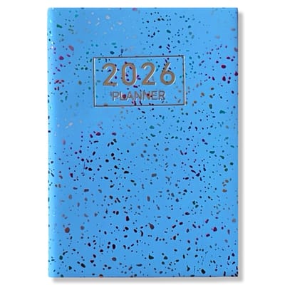 2026 Mini Pocket Agenda - Weekagenda 7D/2P - Softcover Rainbow Blauw - 7,5x10,5cm