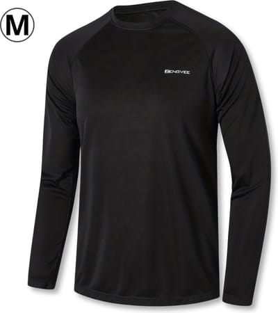 Livano Rash Guard - Surf Shirt - Zwemkleding - UV Beschermende Kleding - Voor Zwemmen - Surfen - Duiken - Zwart - Maat M