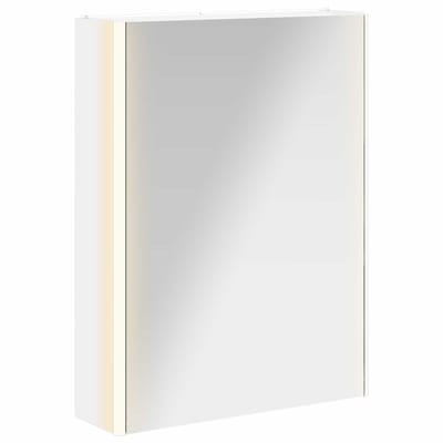 vidaXL - Badkamerspiegelkast - Wit - 53,5 - x - 15,5 - x - 70 - cm - Bewerkt - hout