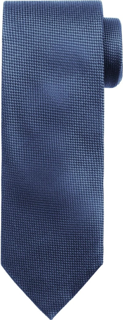 Suitable zijden stropdas Denim Blauw - Effen - Heren das - Breedte: 7 cm -