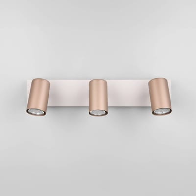 Trio Lighting Marley plafondspot bruin/lichtgrijs 48 x 9 cm 3-lamps metaal