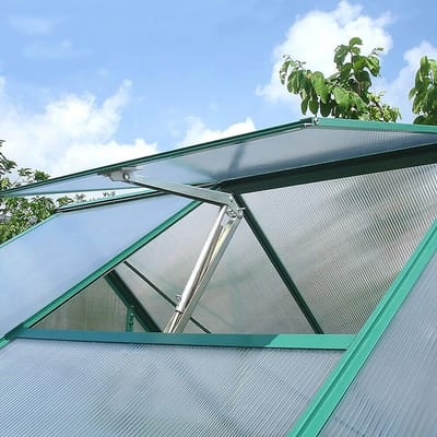 Automatische raamopener raamopener voor kas tuinhuisjes, automatische raamopener openen en sluiten door temperatuurregeling voor kas 7 kg hefkracht 45cm openingshoogte