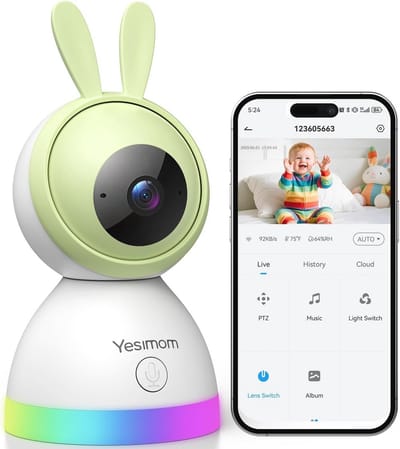 Babycamera met 360° PTZ en 4,3 inch scherm - HD video bewaking voor baby's