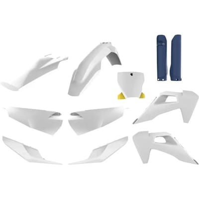 Set van 11 carrosseriekits Polisport Mx Husqvarna 125 Tc, 250, 350, 450 Fc 2019>2022